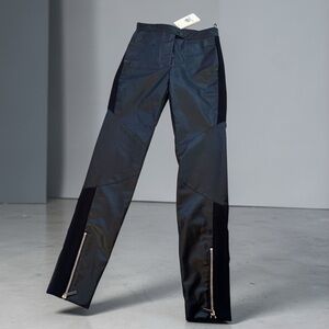 Alberta Ferretti Italian Luxury Leather Pants, Zipper Legs, Pockets $1640MSRPNWT